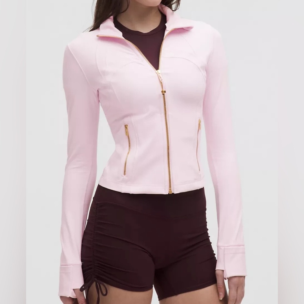 Lululemon Cropped Define Jacket Size 4 Pink Organza